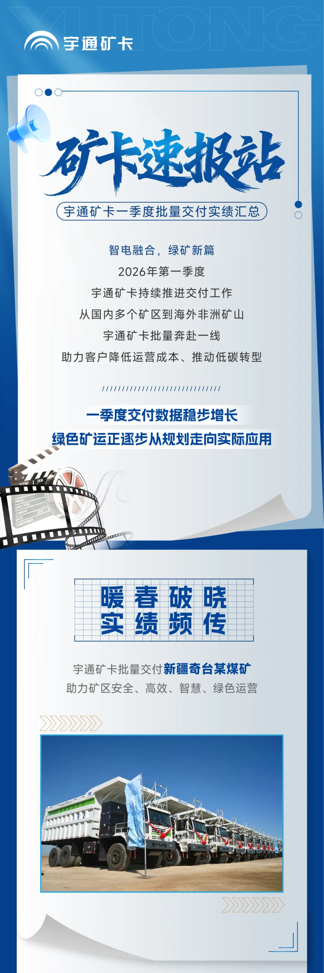 礦卡速報(bào)站|宇通礦卡一季度批量交付多個(gè)礦區(qū)，助推礦山綠色智慧轉(zhuǎn)型！